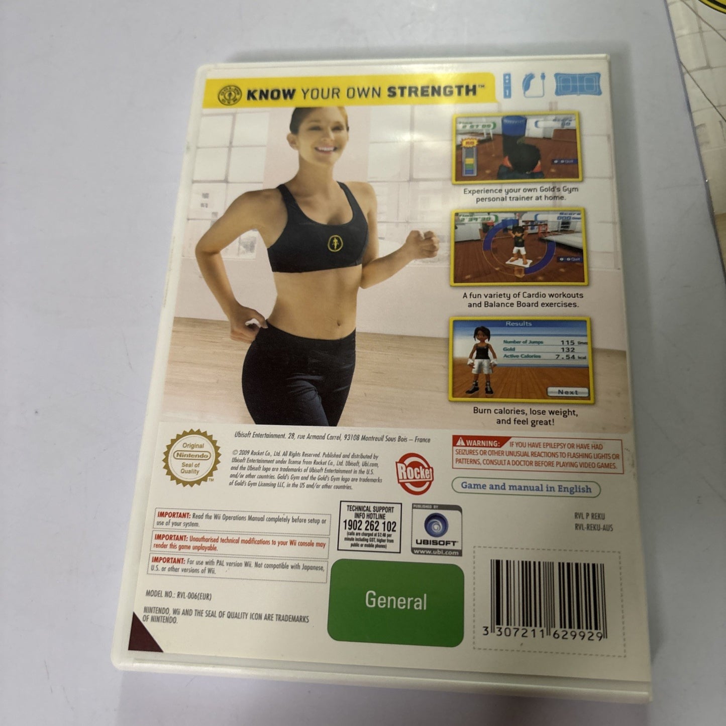 Golds' Gym Cardio Workouts Nintendo Wii Manual PAL