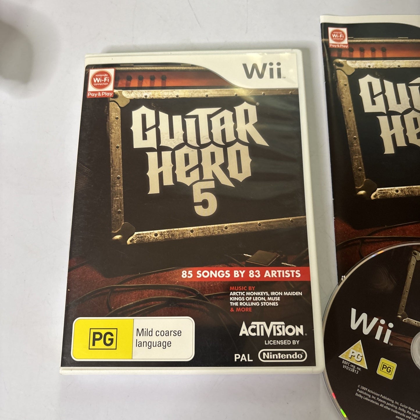 Guitar Hero 5 Nintendo Wii Manual PAL
