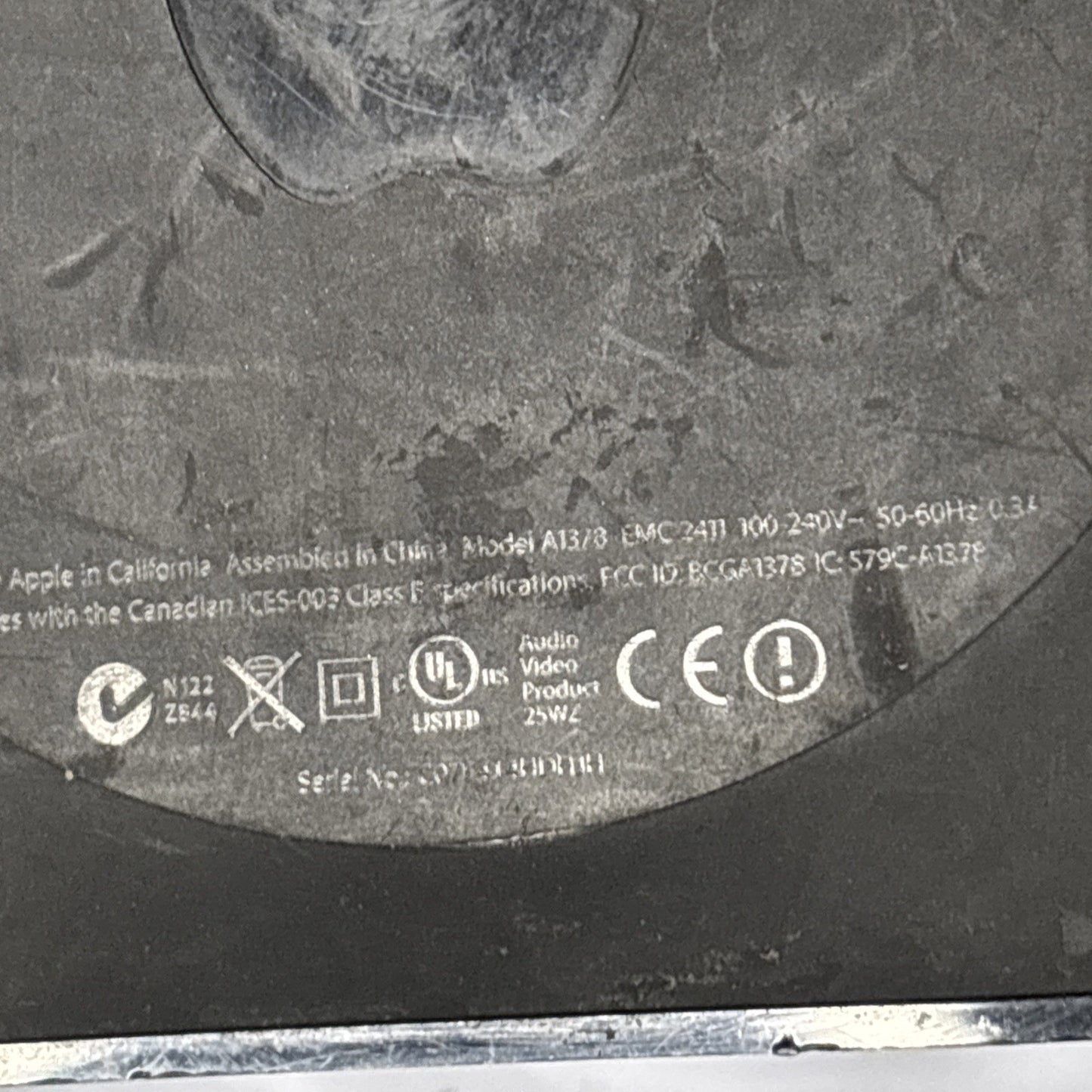 Apple TV (2nd Generation) Media Streamer AirPlay Black A1378