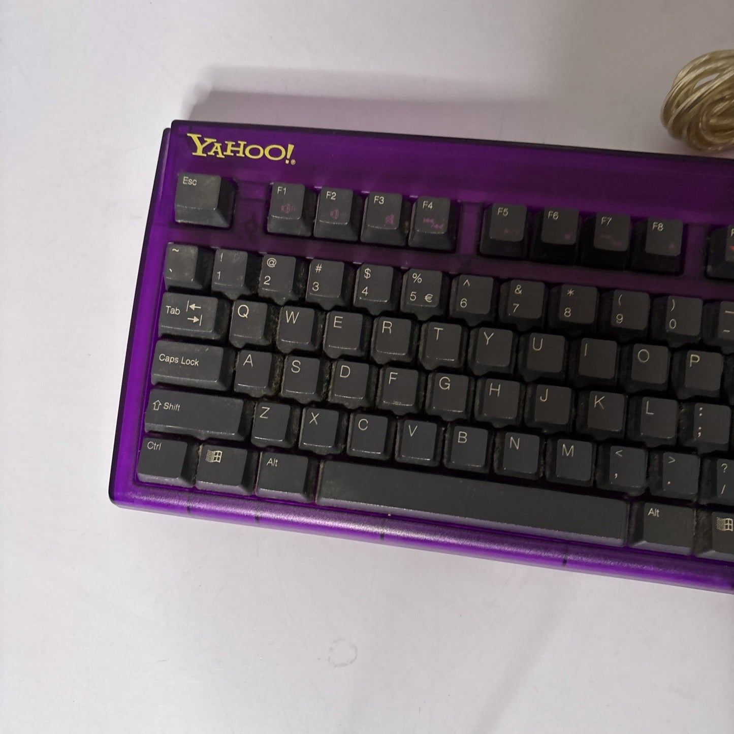 Genuine Yahoo Purple Keyboard PS/2 Port Model 5301 Vintage Retro