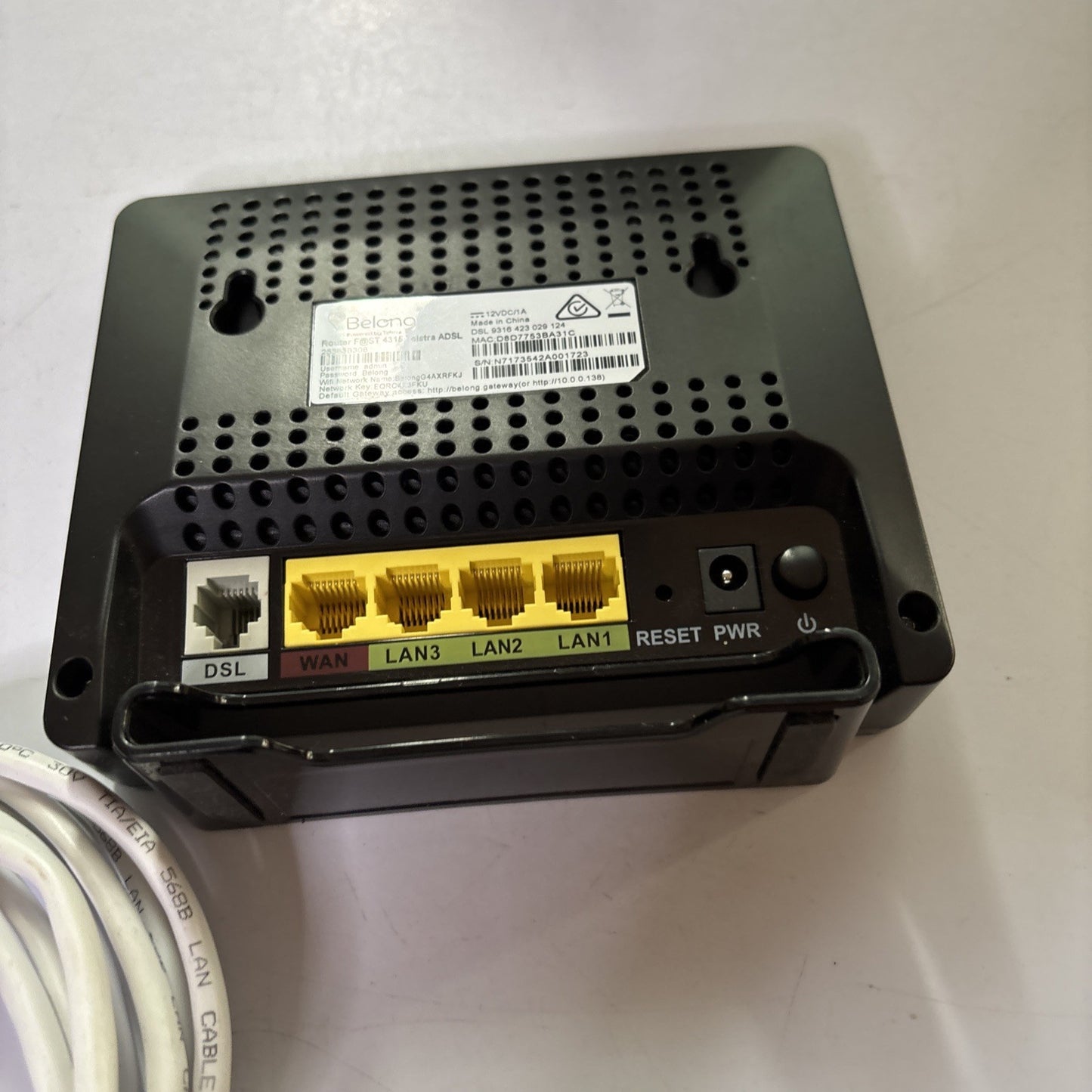 Belong Wireless WiFi Router Fast 4315 Telstra ADSL NBN Compatible