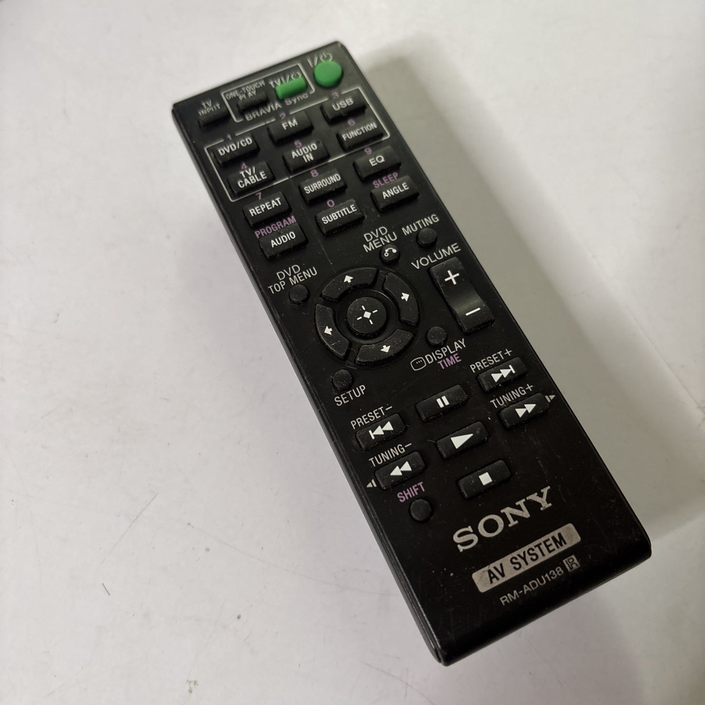 Genuine Sony RM-ADU138 Remote Control For AV System *Missing Battery Lid*