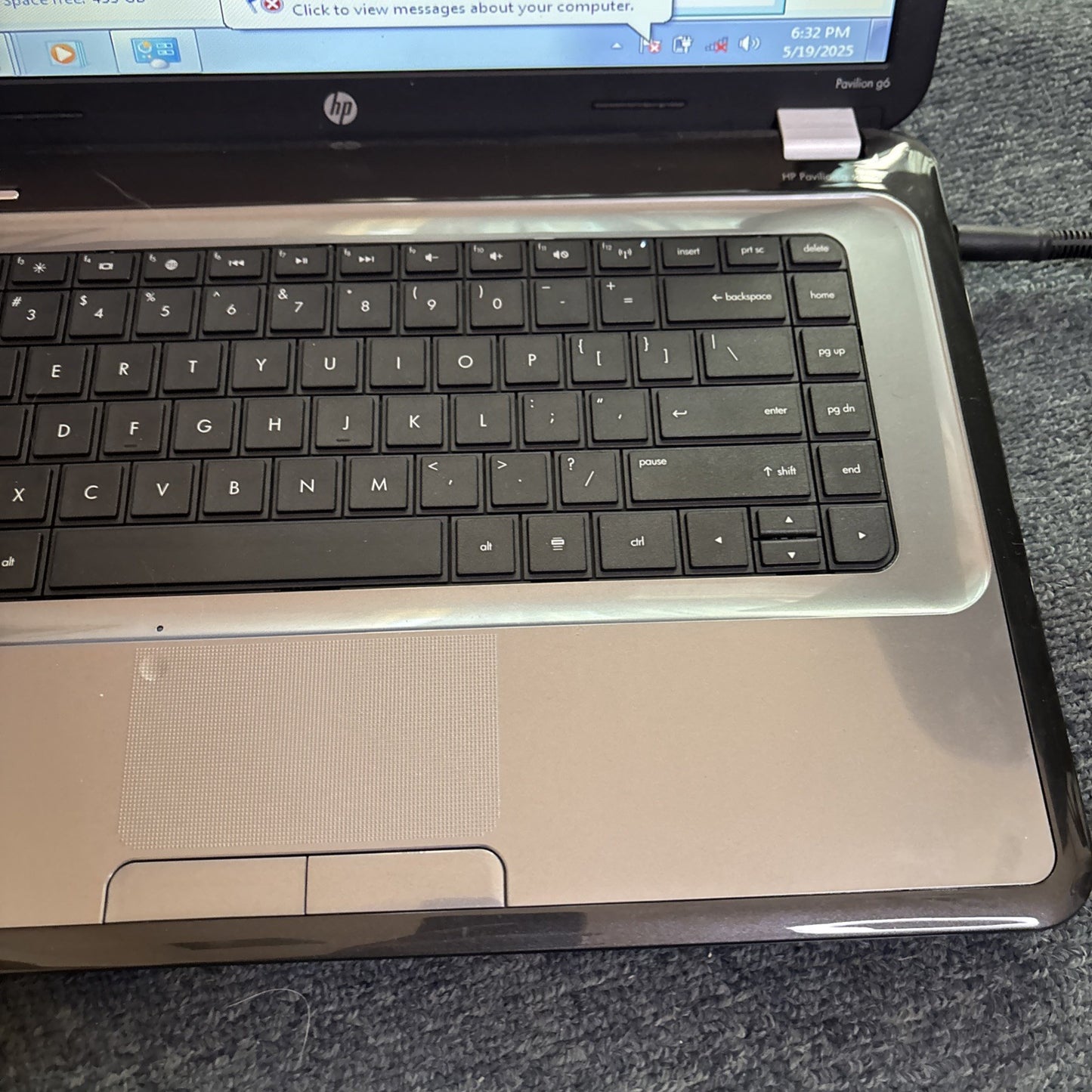 HP Pavilion G6 AMD-A4 4GB RAM 500gb HDD DVD *For Parts - Needs New Battery*