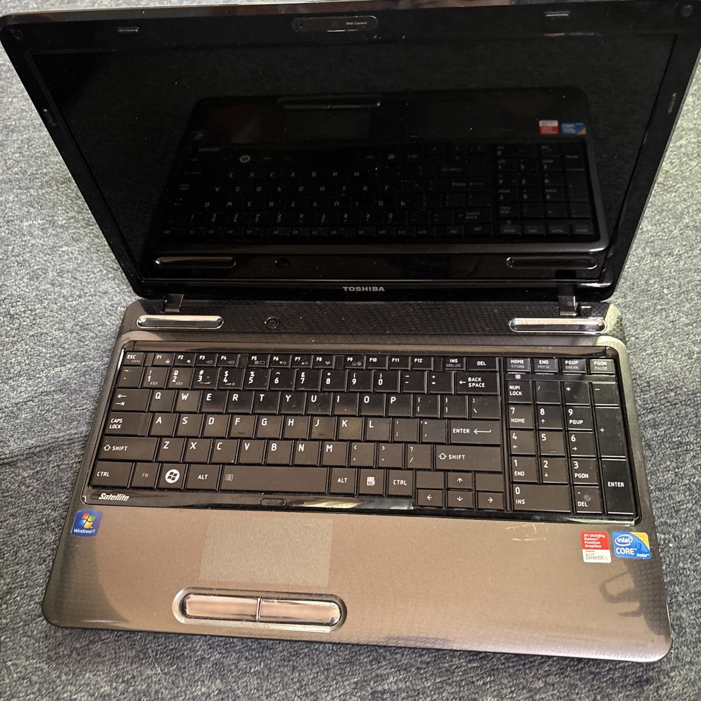 Toshiba Satellite L650 Intel i3 4GB RAM 750gb HDD DVD *For Parts/Repair*