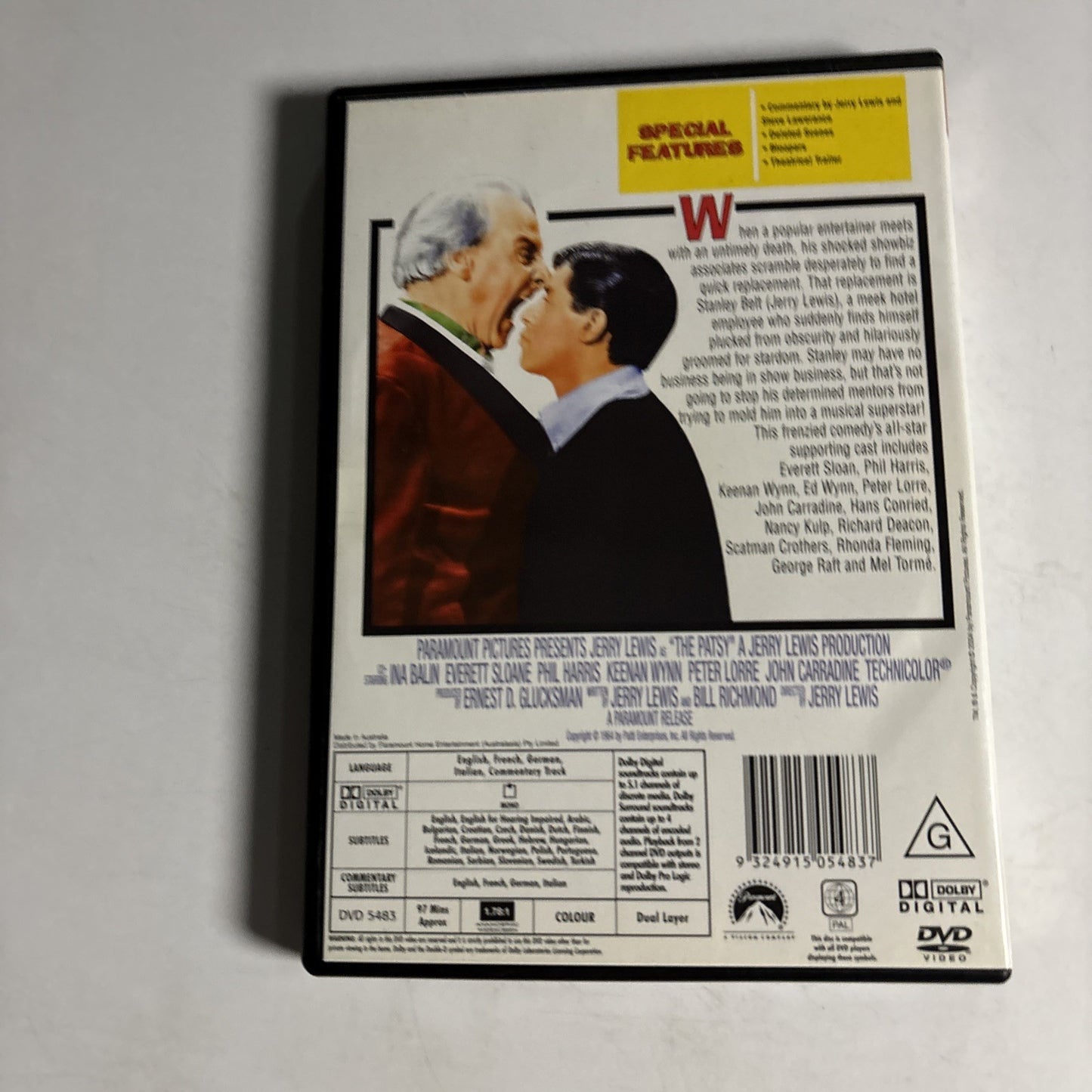 The Patsy (DVD, 1964) Jerry Lewis Region 4