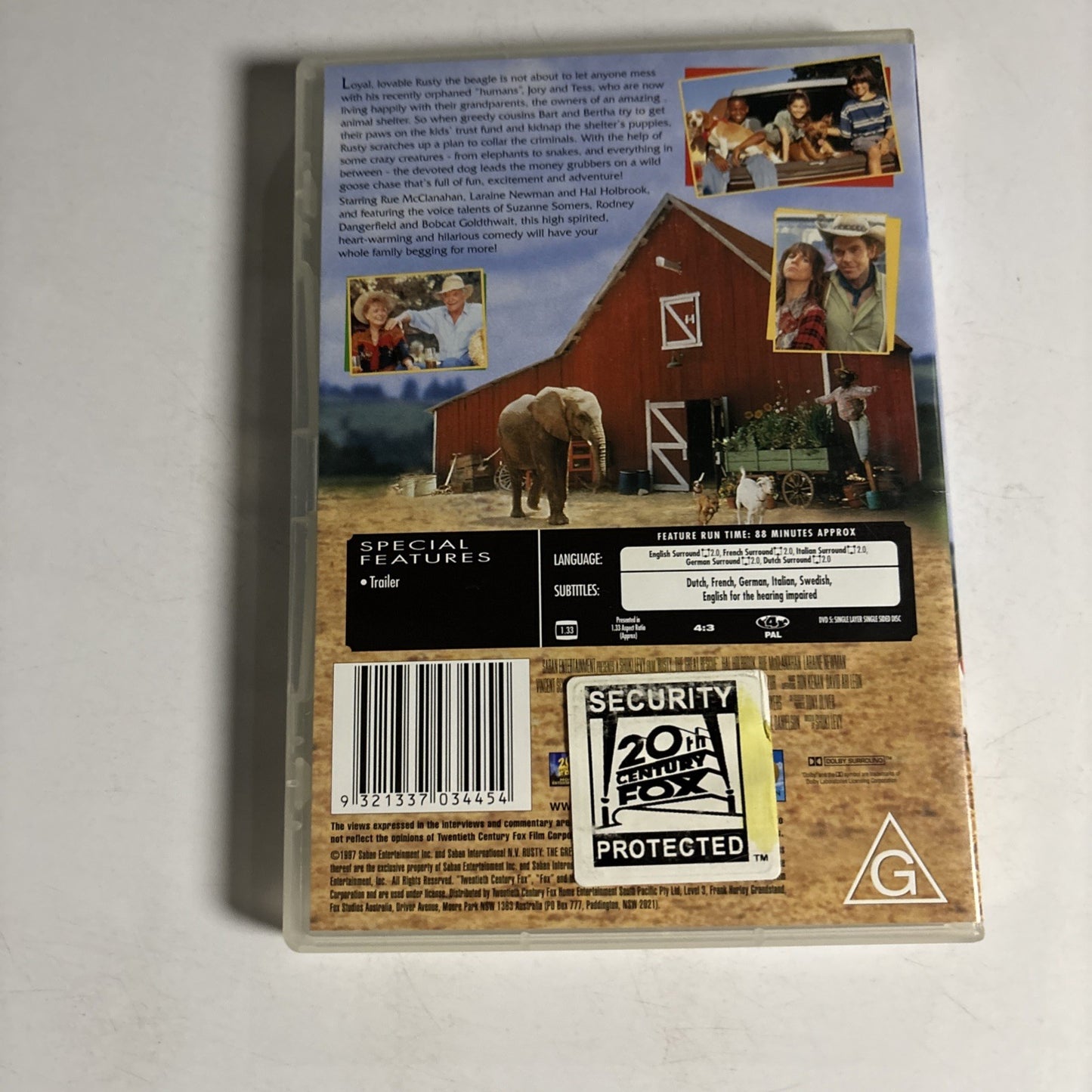 Rusty The Great Rescue (DVD, 1997) Hal Holbrook, Laraine Newman Region 4