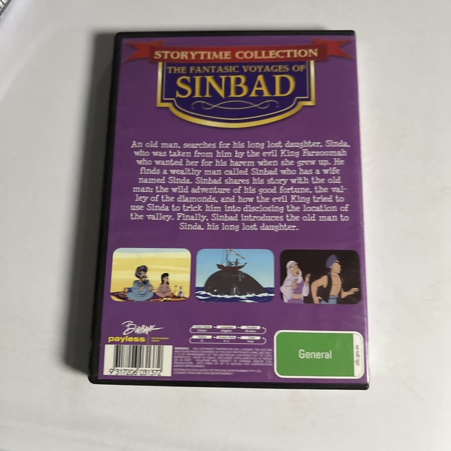 The Fantastic Voyages Of Sinbad (DVD, 1996) Animated Movie All Regions