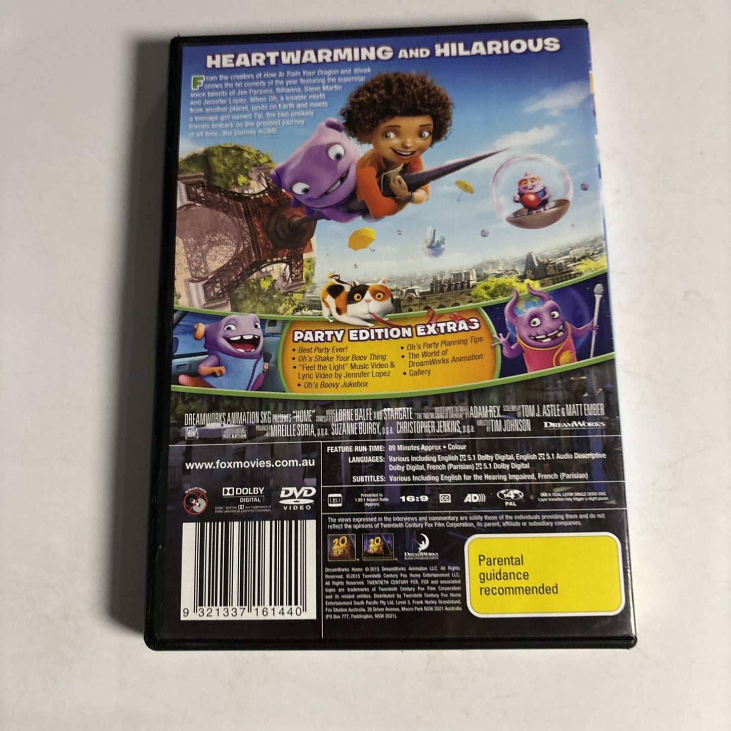 Home (Party Edition, DVD, 2014) Animation Film Region 4