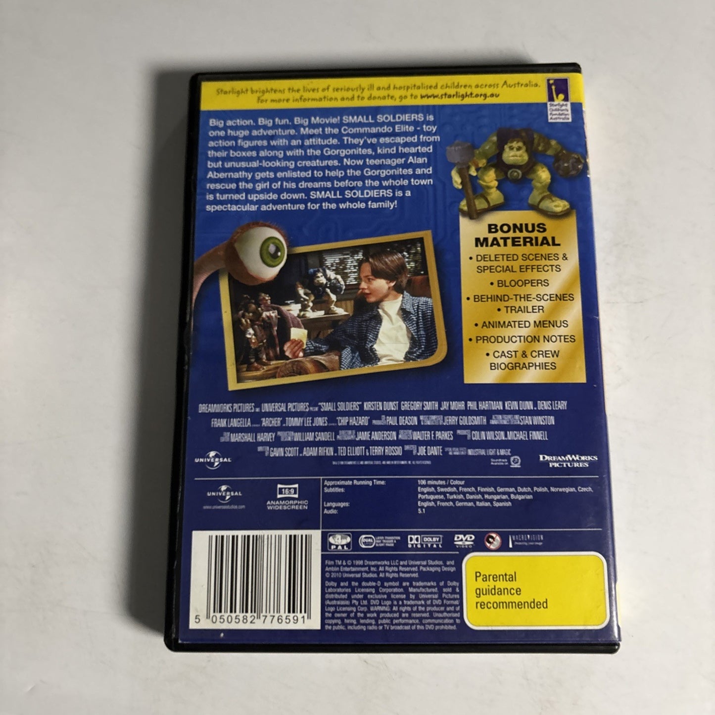 Small Soldiers (DVD, 1998) Kirsten Dunst, David Cross, Denis Leary  Region 4