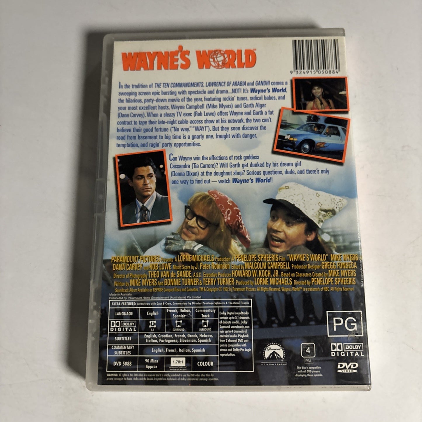 Wayne's World (DVD, 1992) Mike Myers, Dana Carvey Region 4