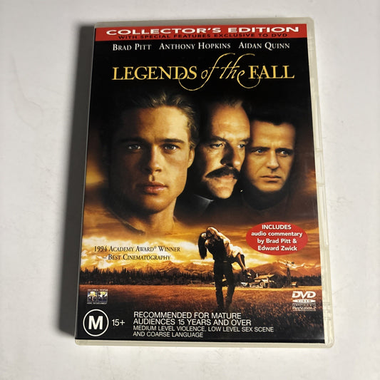 Legends Of The Fall (DVD, 1994) Brad Pitt, Anthony Hopkins Region 4