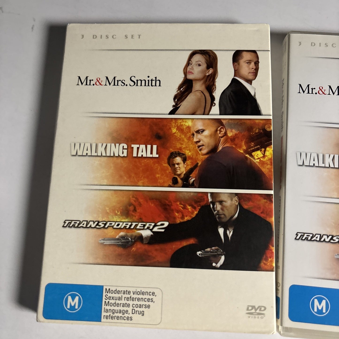 Mr. & Mrs. Smith / Walking Tall / Transporter 2 (DVD, 3-Disc) Region 4