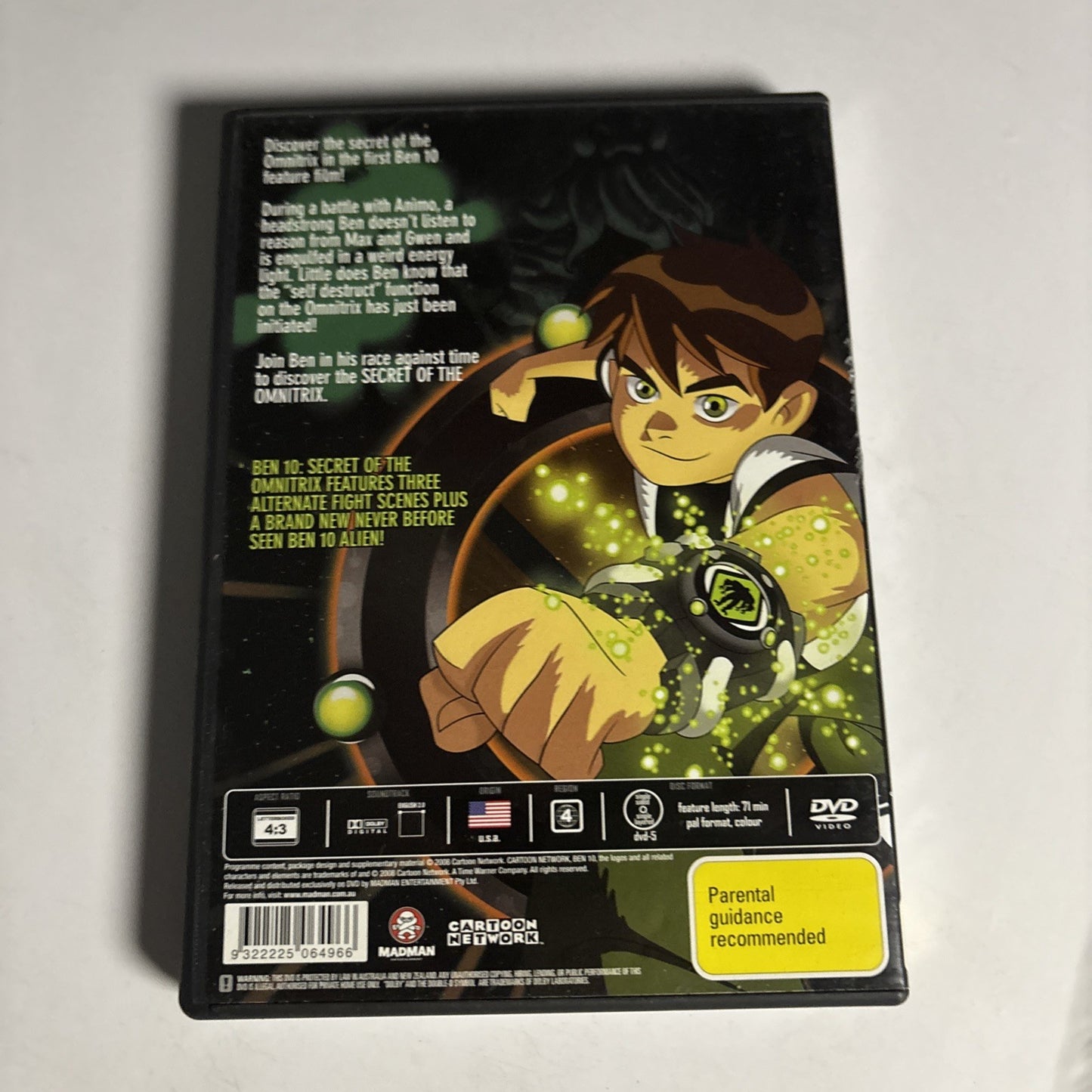 Ben 10 : Secret Of The Omnitrix (DVD, 2007) Region 4