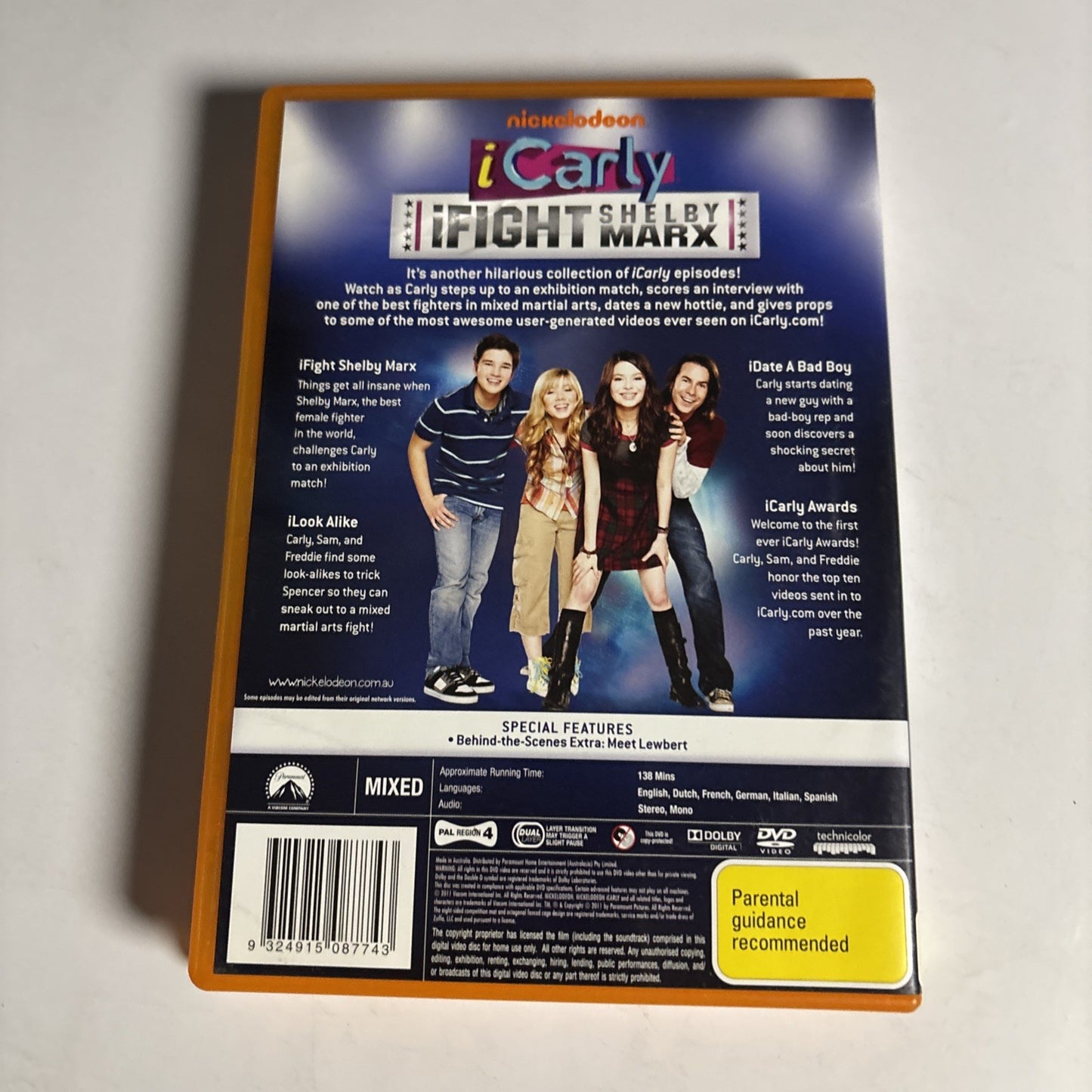 iCarly iFight Shelby Marx (DVD, 2010) Region 4