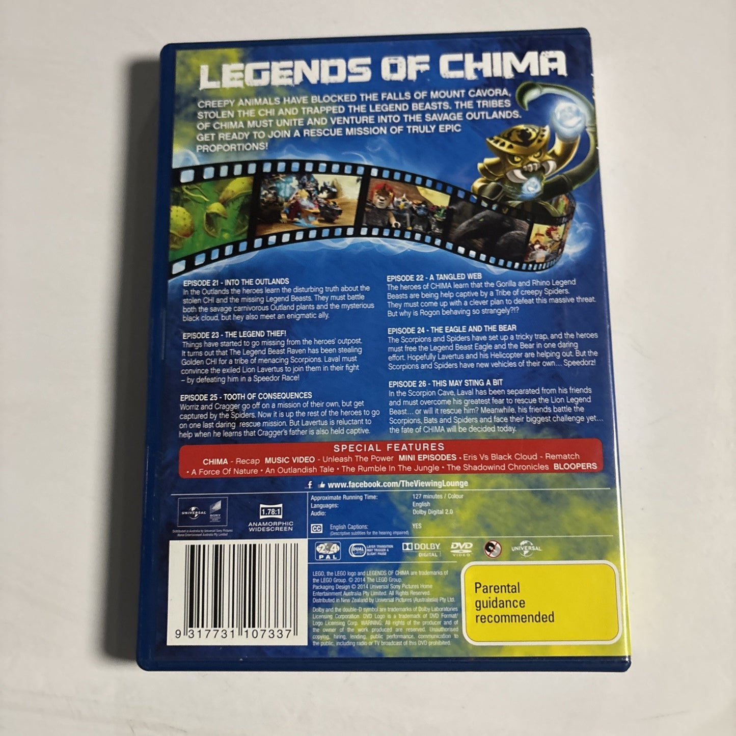 LEGO Legends of Chima : Vol 5 (DVD, 2013) Region 4 &2