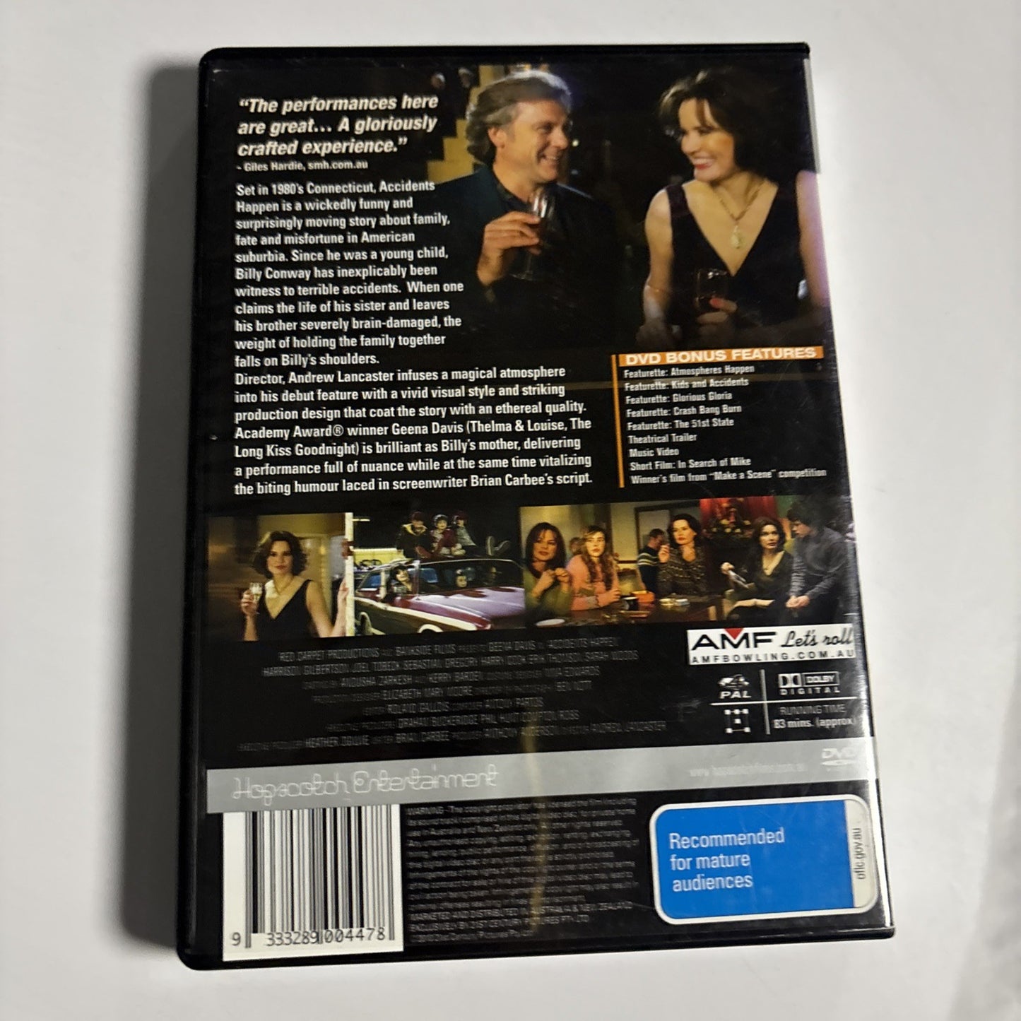 Accidents Happen (DVD, 2009) Geena Davis Region 4