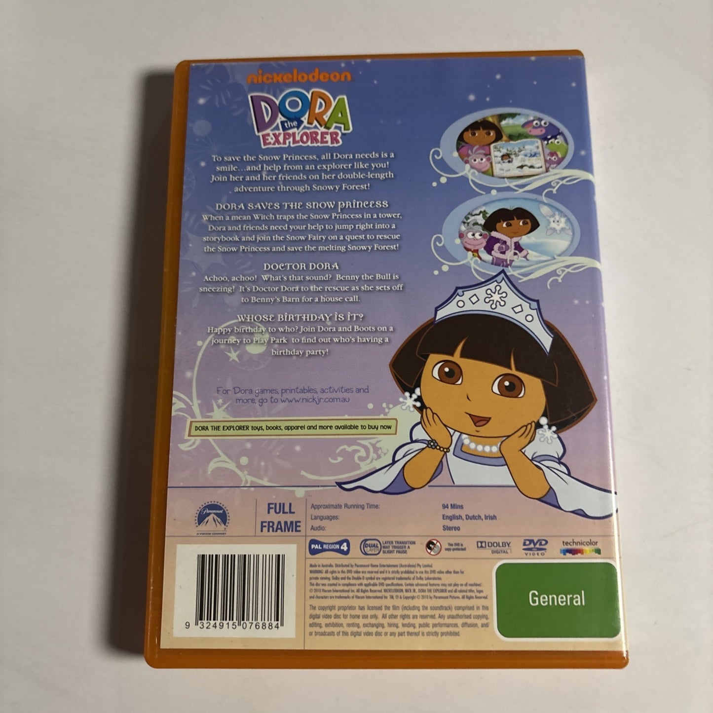 Dora The Explorer Dora Saves The Snow Princess (DVD, 2008) Region 4