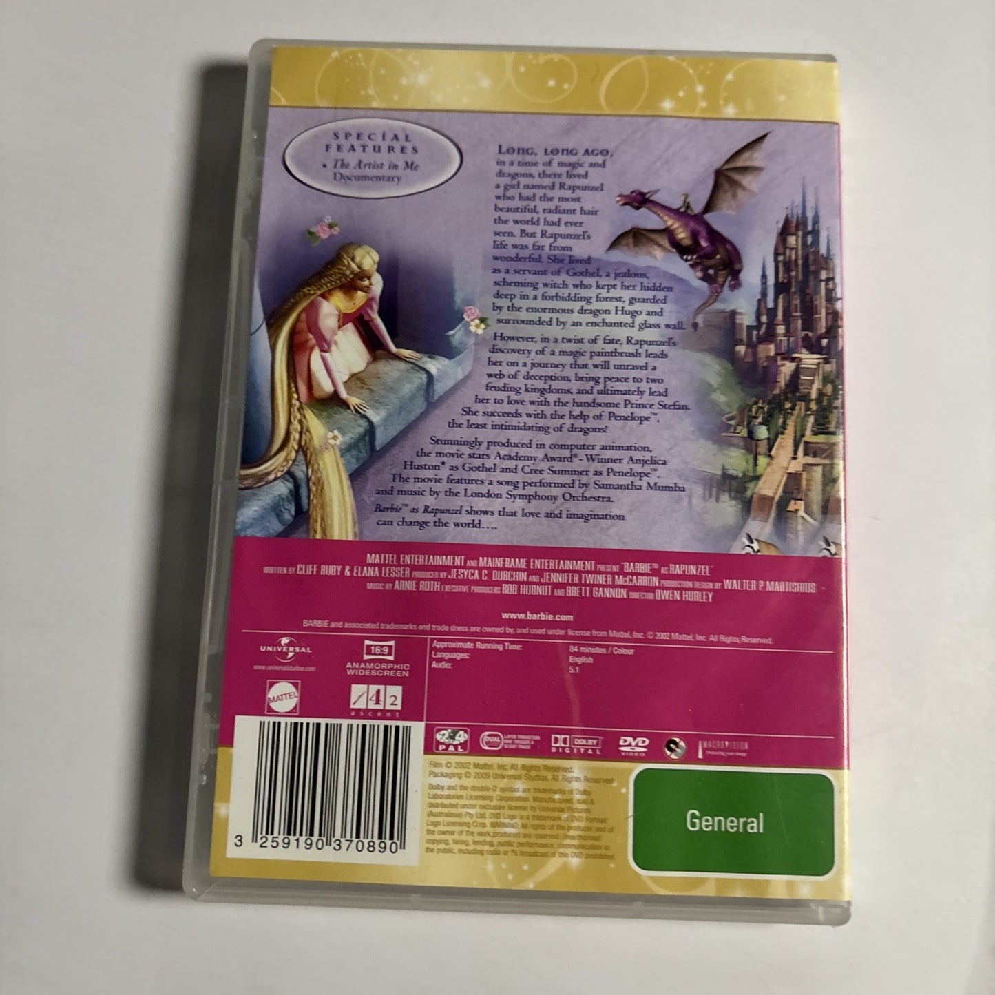 Barbie In Rapunzel (DVD, 2001) Animation Region 4 &2