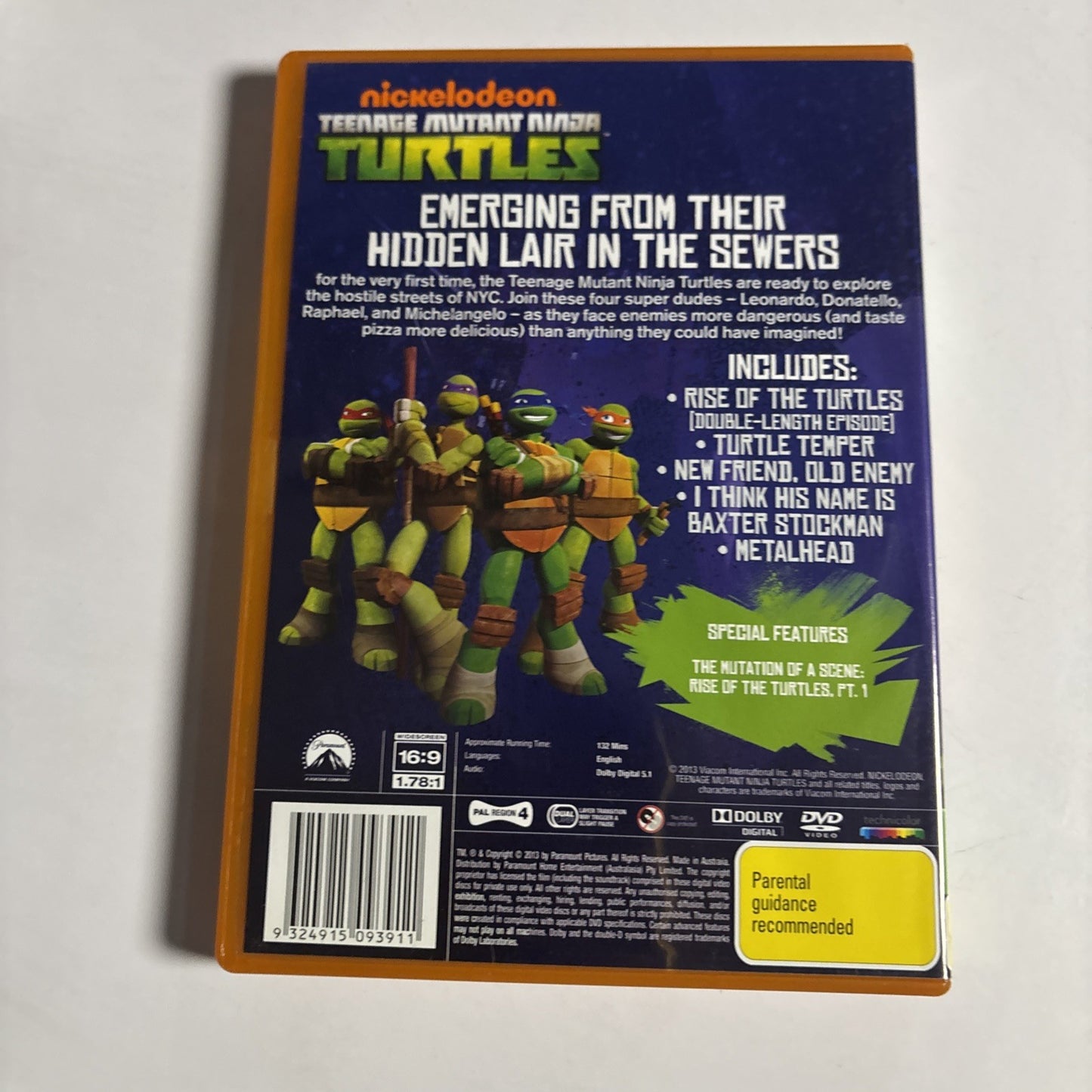 Teenage Mutant Ninja Turtles : Rise of the Turtles (DVD, 2012) Region 4