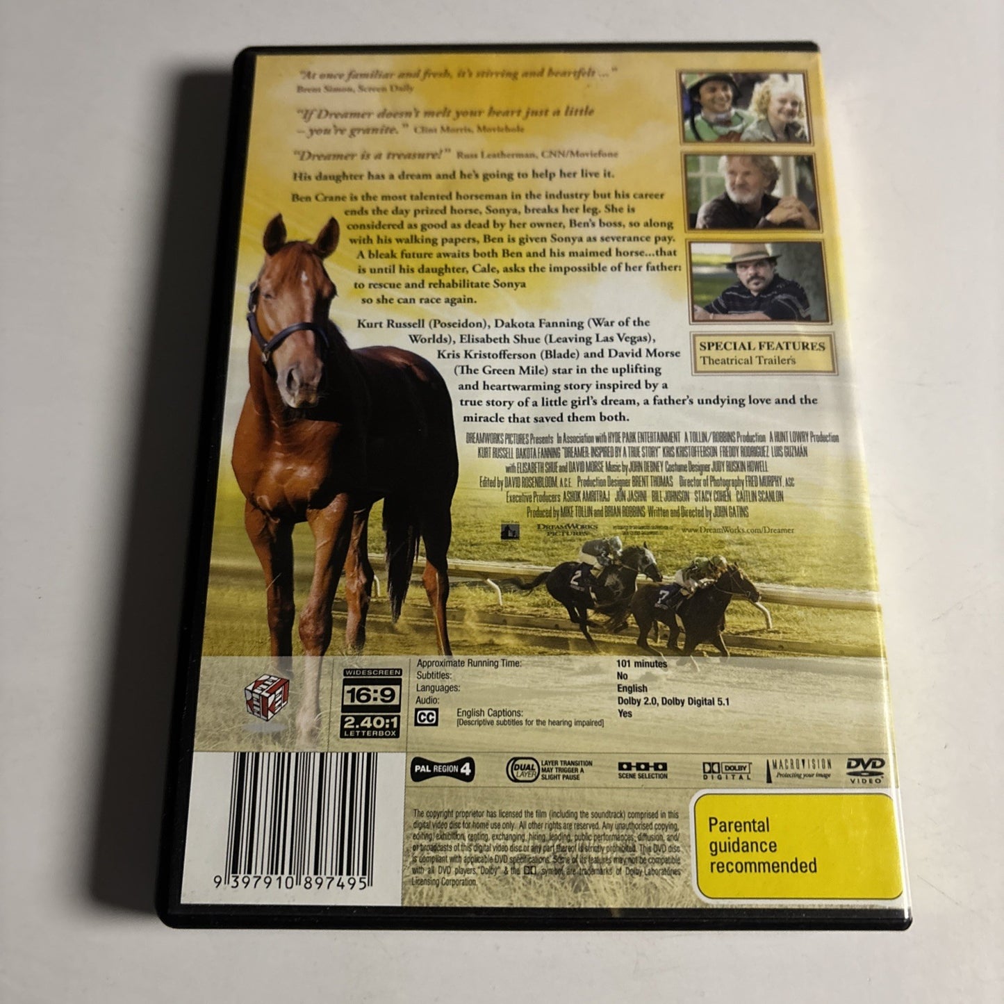 Dreamer (DVD, 2005) Kurt Russell, Dakota Fanning Region 4