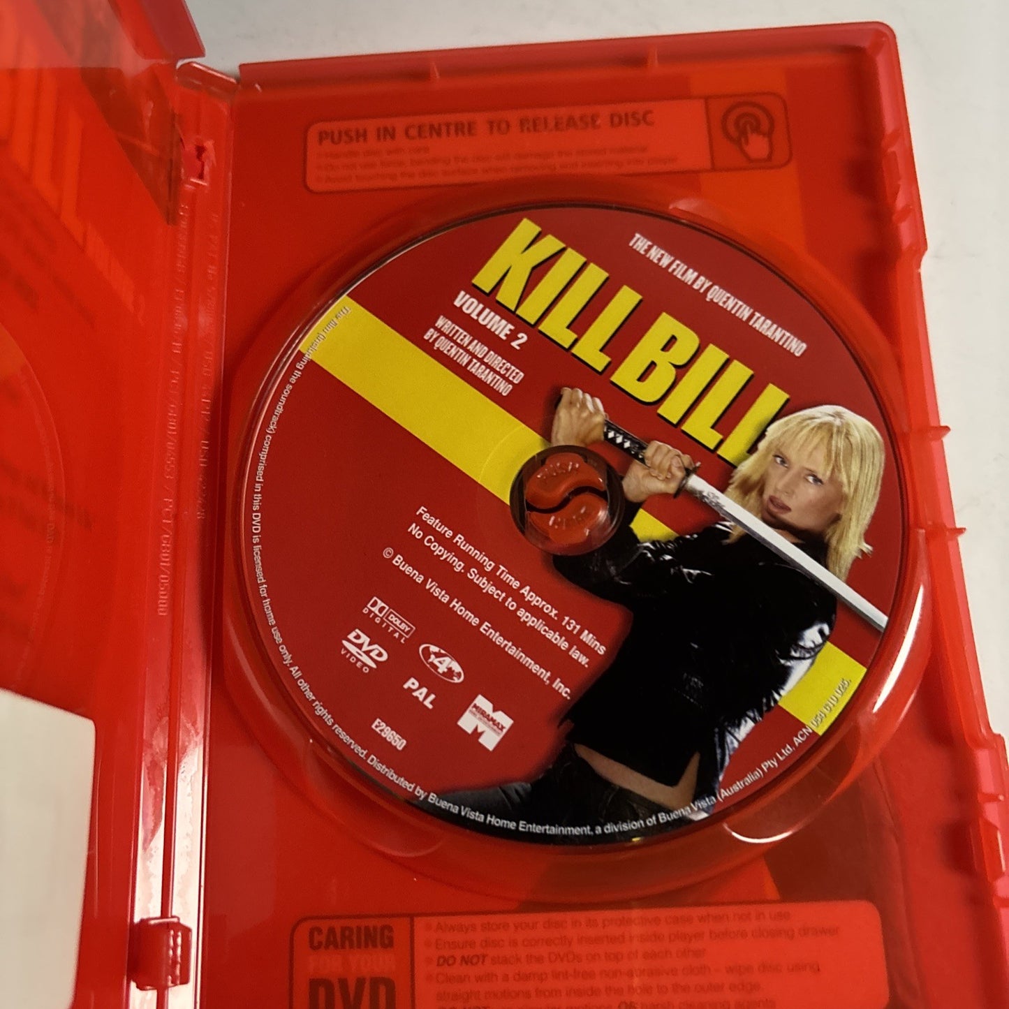 Kill Bill : Volume 2 (DVD, 2004) Quentin Tarantino Region 4