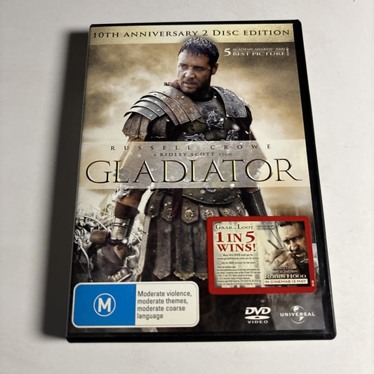 Gladiator (10th Anniversary Edition, DVD, 2000) Russell Crowe Region 4 &2