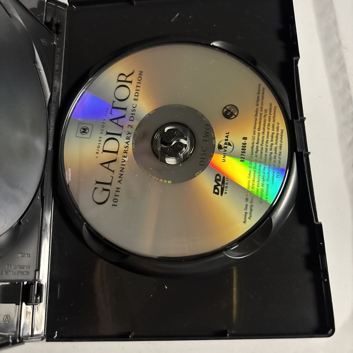 Gladiator (10th Anniversary Edition, DVD, 2000) Russell Crowe Region 4 &2