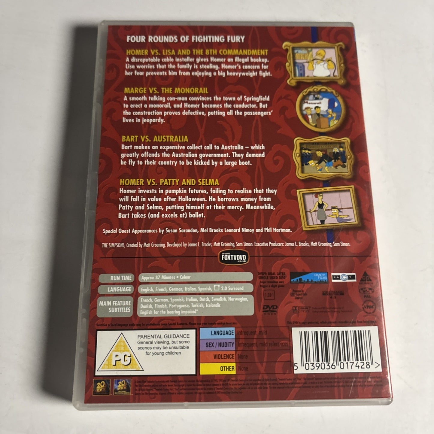 The Simpsons Against The World (DVD, 2004) Region 2