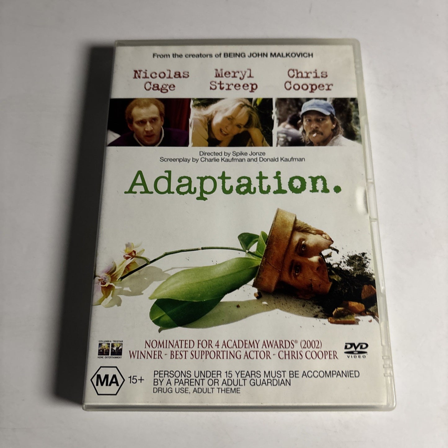 Adaptation (DVD, 2002) Nicholas Cage, Meryl Streep Region 4 NEW