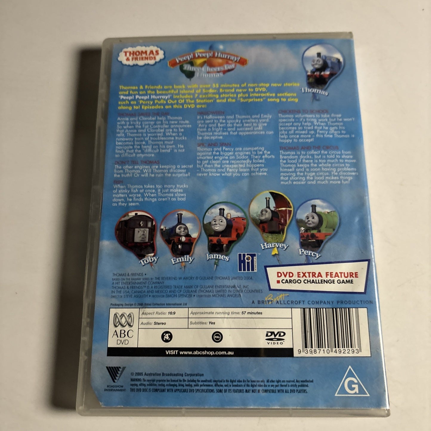 Thomas And Friends Peep! Peep! Hurray! (DVD, 2005) Animation Region 4
