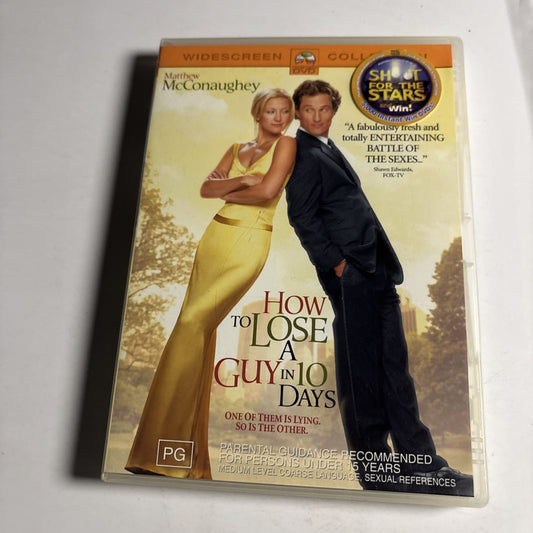 How To Lose A Guy In 10 Days (DVD, 2002) Matthew McConaughey Region 4