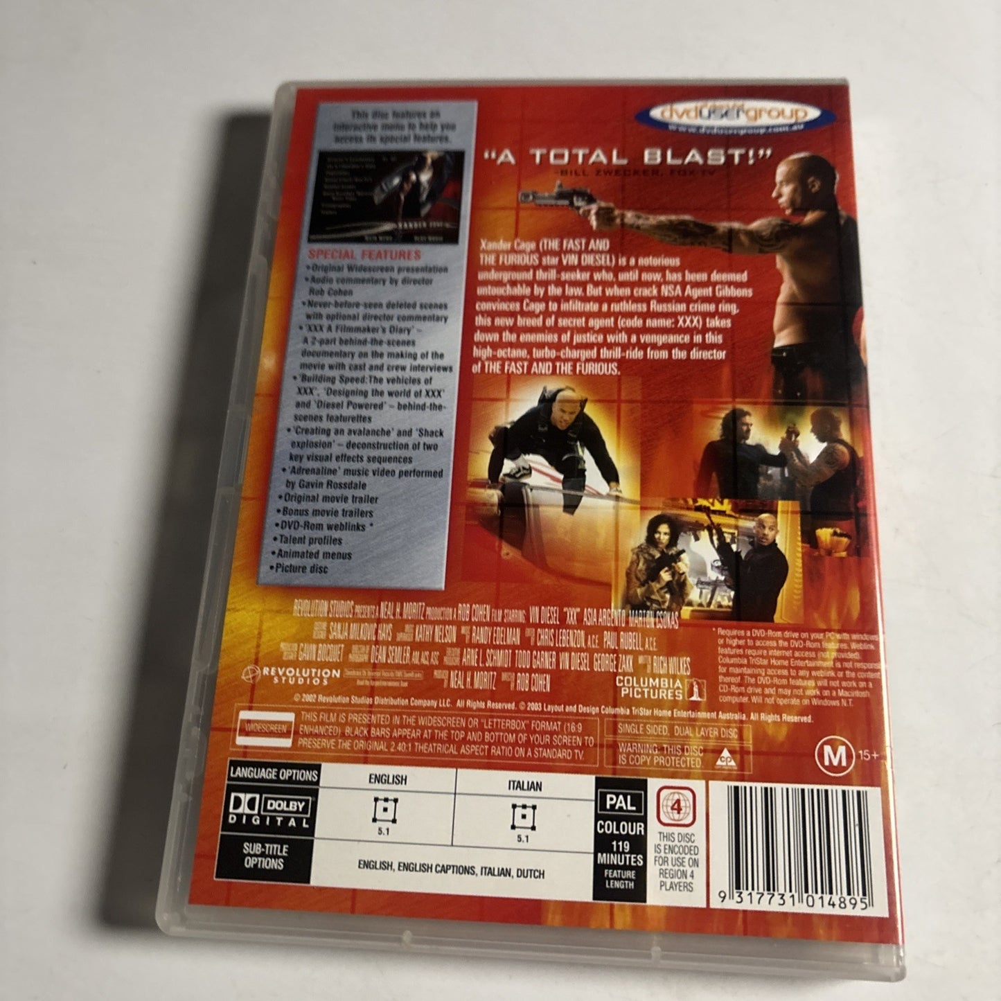 Xxx (DVD, 2002) Vin Diesel Region 4