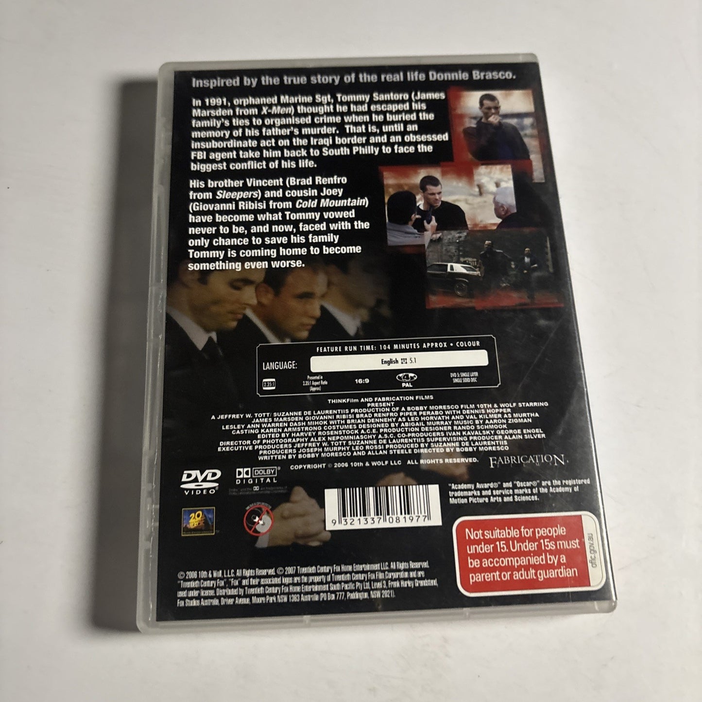 10th & Wolf (DVD, 2006) James Marden, Val Kilmer, Giovanni Ribisi Region 4