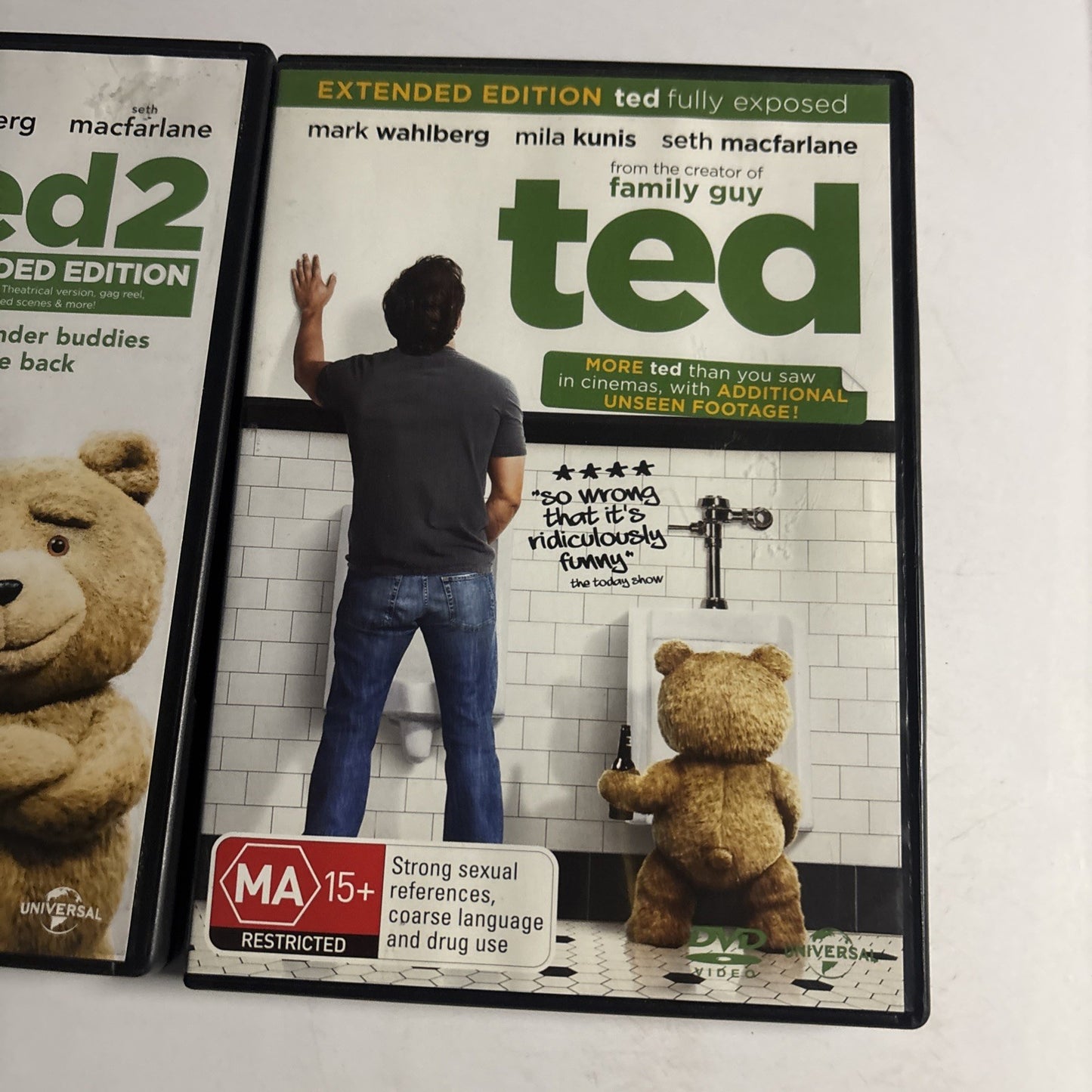 Ted / Ted 2 Extended Edition (DVD, 2015) Mark Wahlberg Region 4 &2