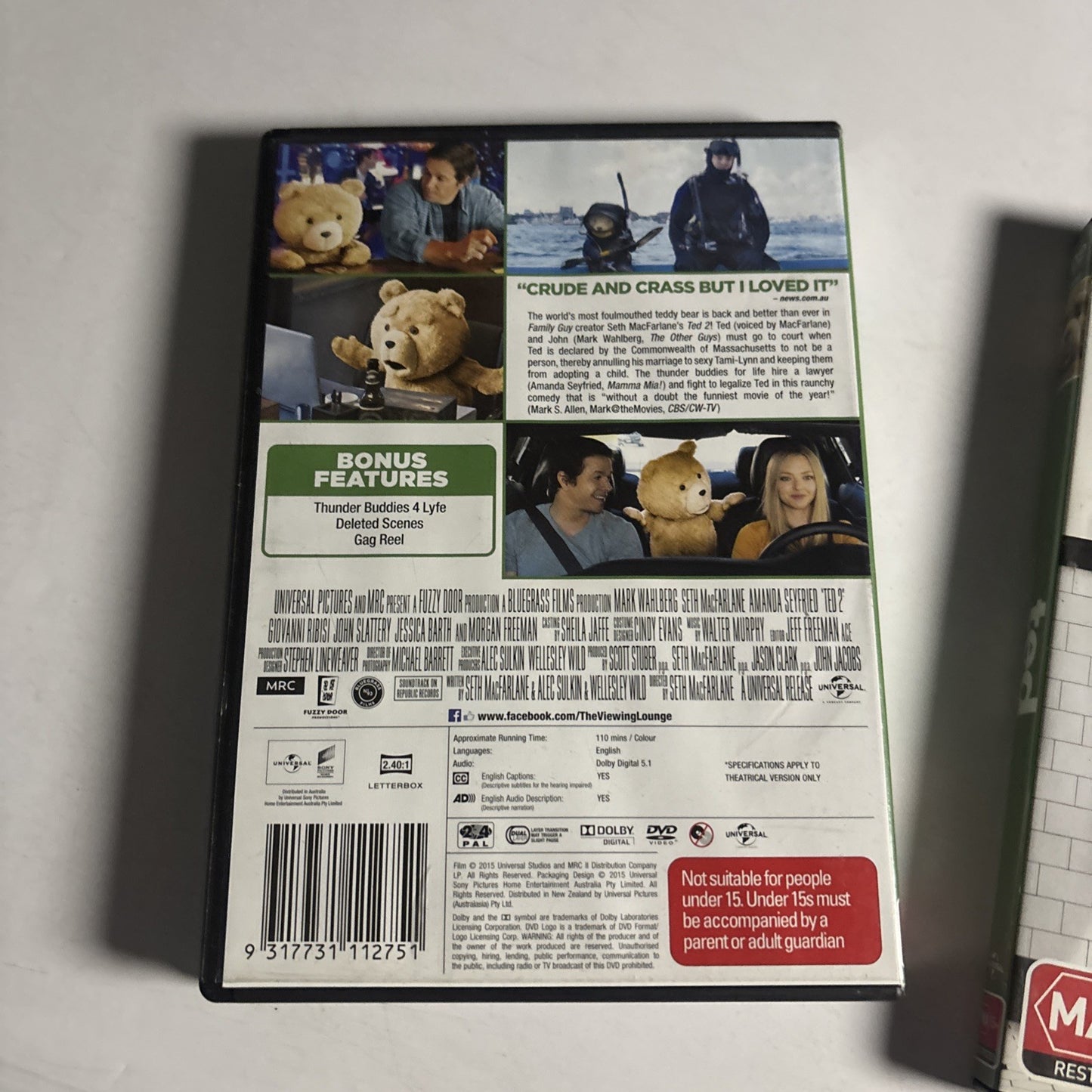 Ted / Ted 2 Extended Edition (DVD, 2015) Mark Wahlberg Region 4 &2