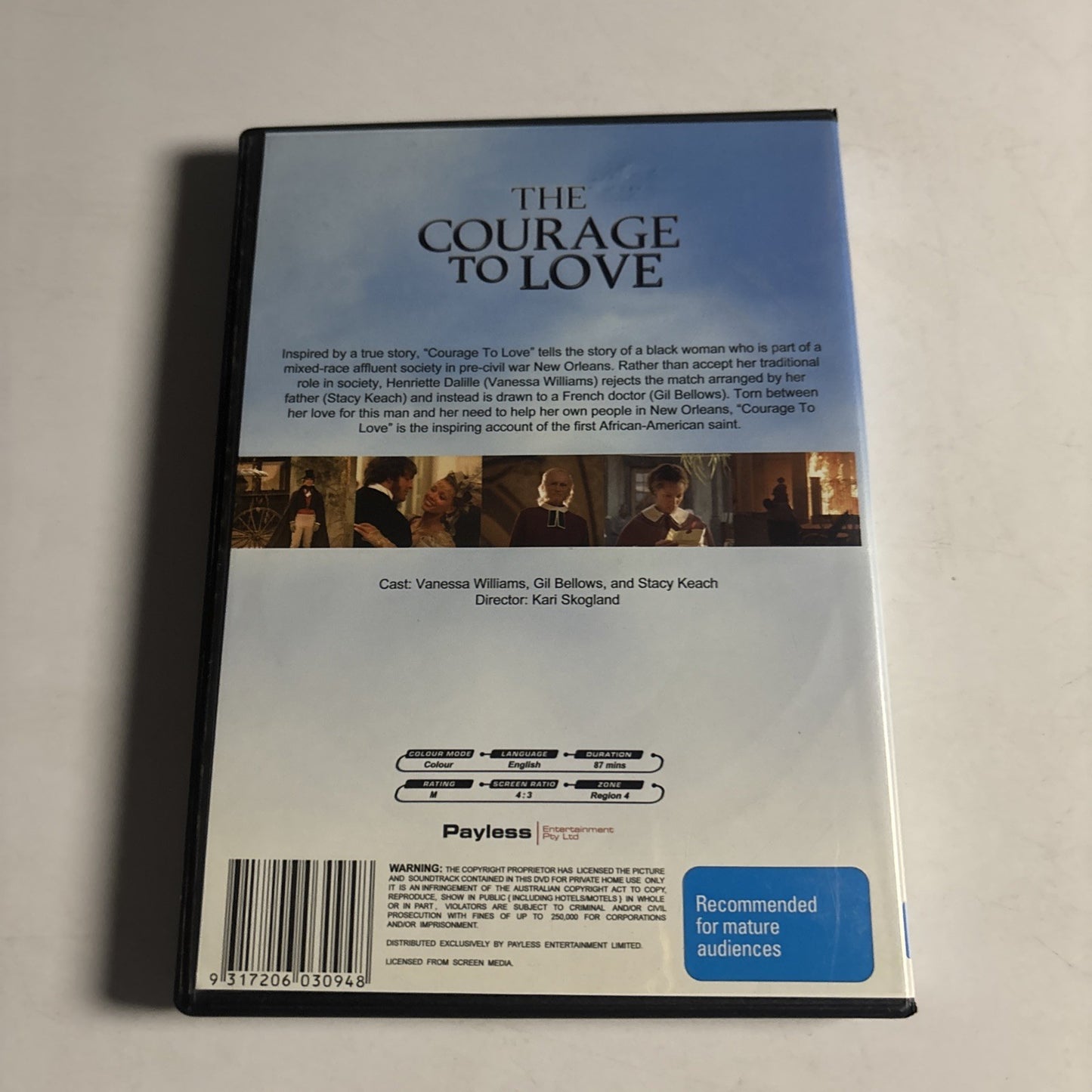 The Courage To Love (DVD, 2000) Vanessa Williams Region 4