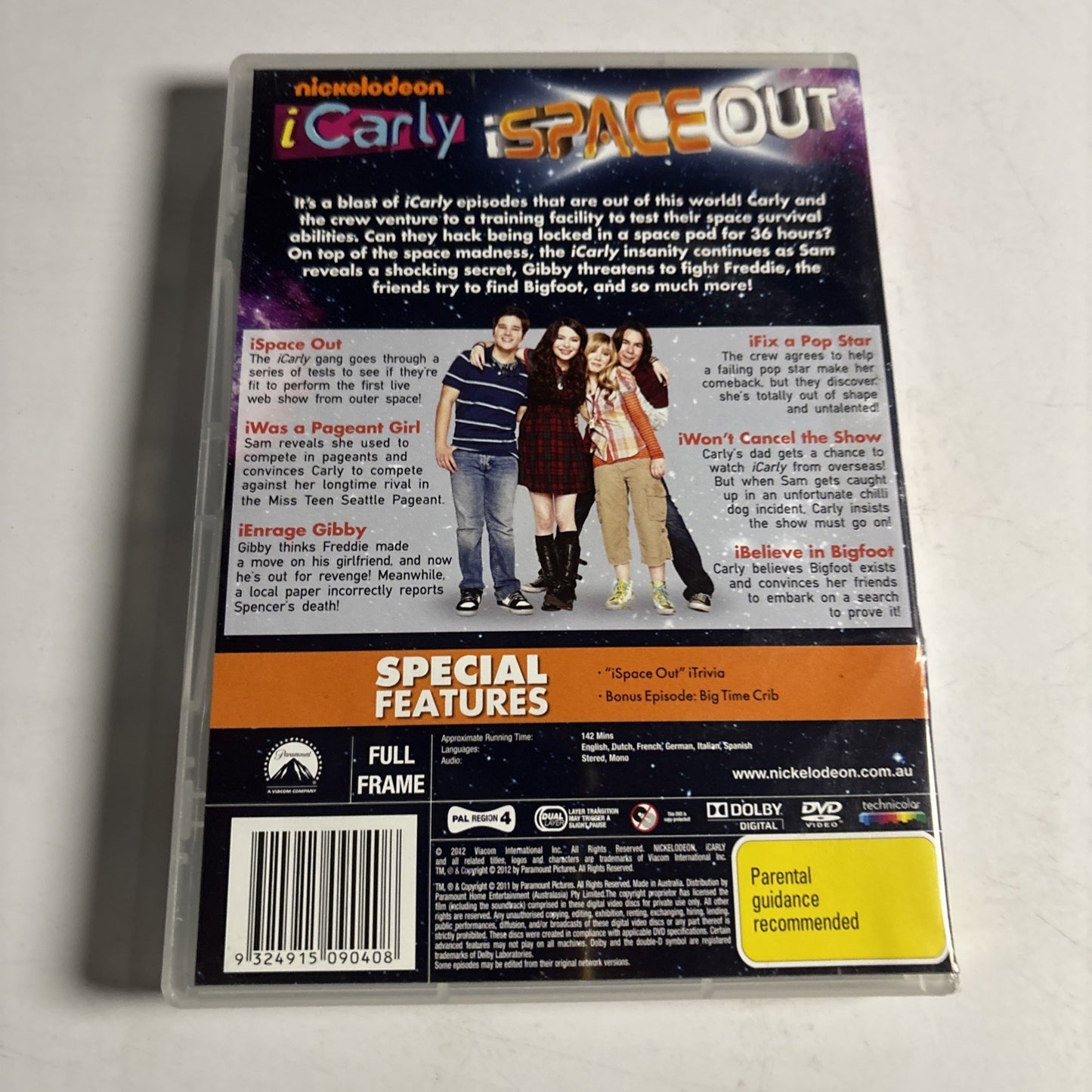 iCarly iSpaceout (DVD, 2012) Miranda Cosgrove, Nathan Kress Region 4