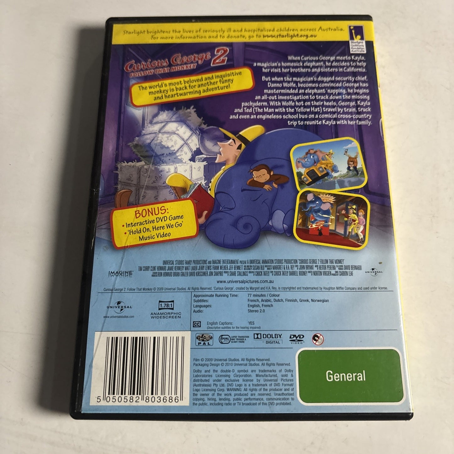 Curious George 2 : Follow That Monkey! (DVD, 2009, 2-Disc) Region 4 &2