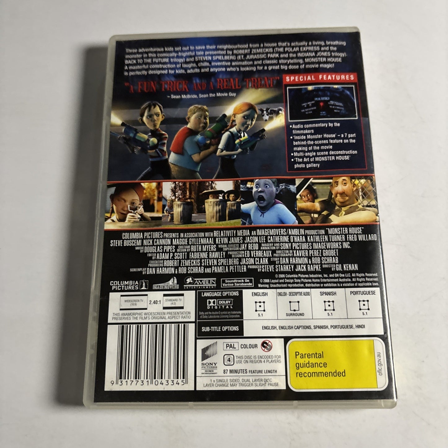 Monster House (DVD, 2006) Animation Region 4