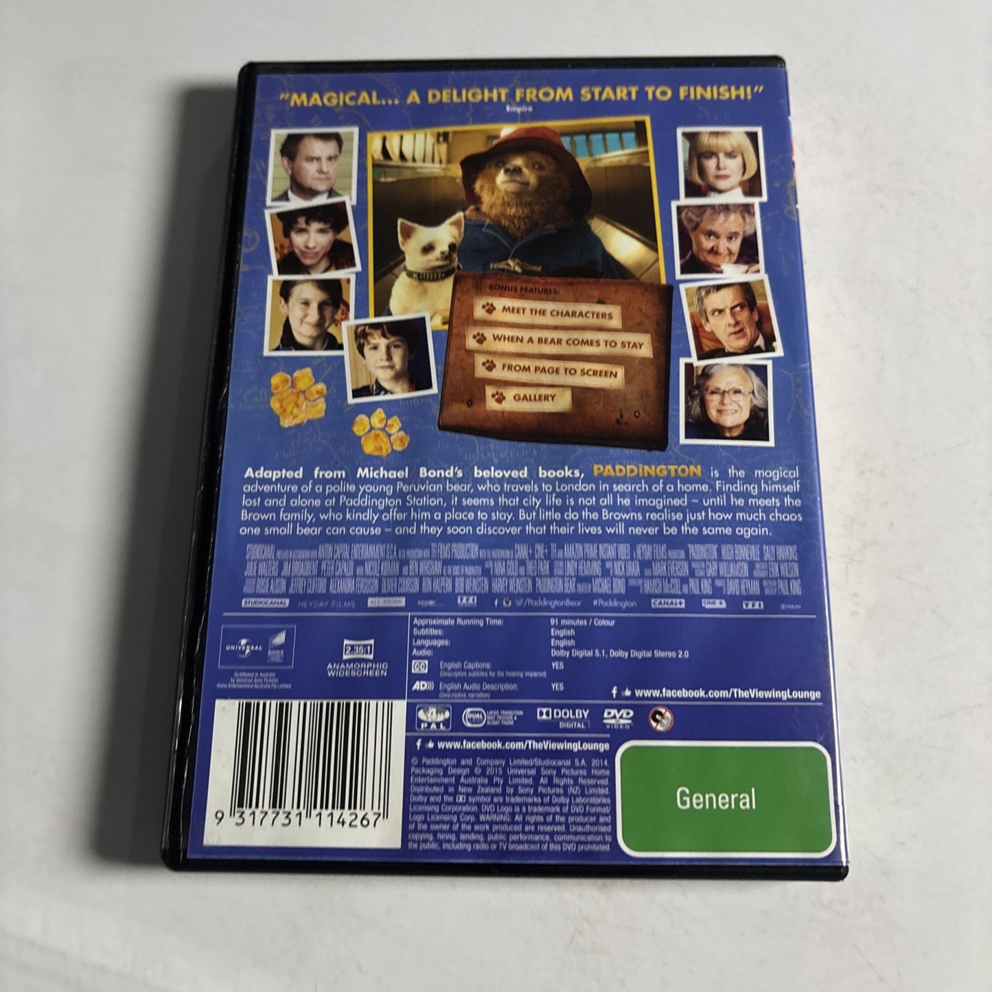 Paddington (DVD, 2014) Region 4