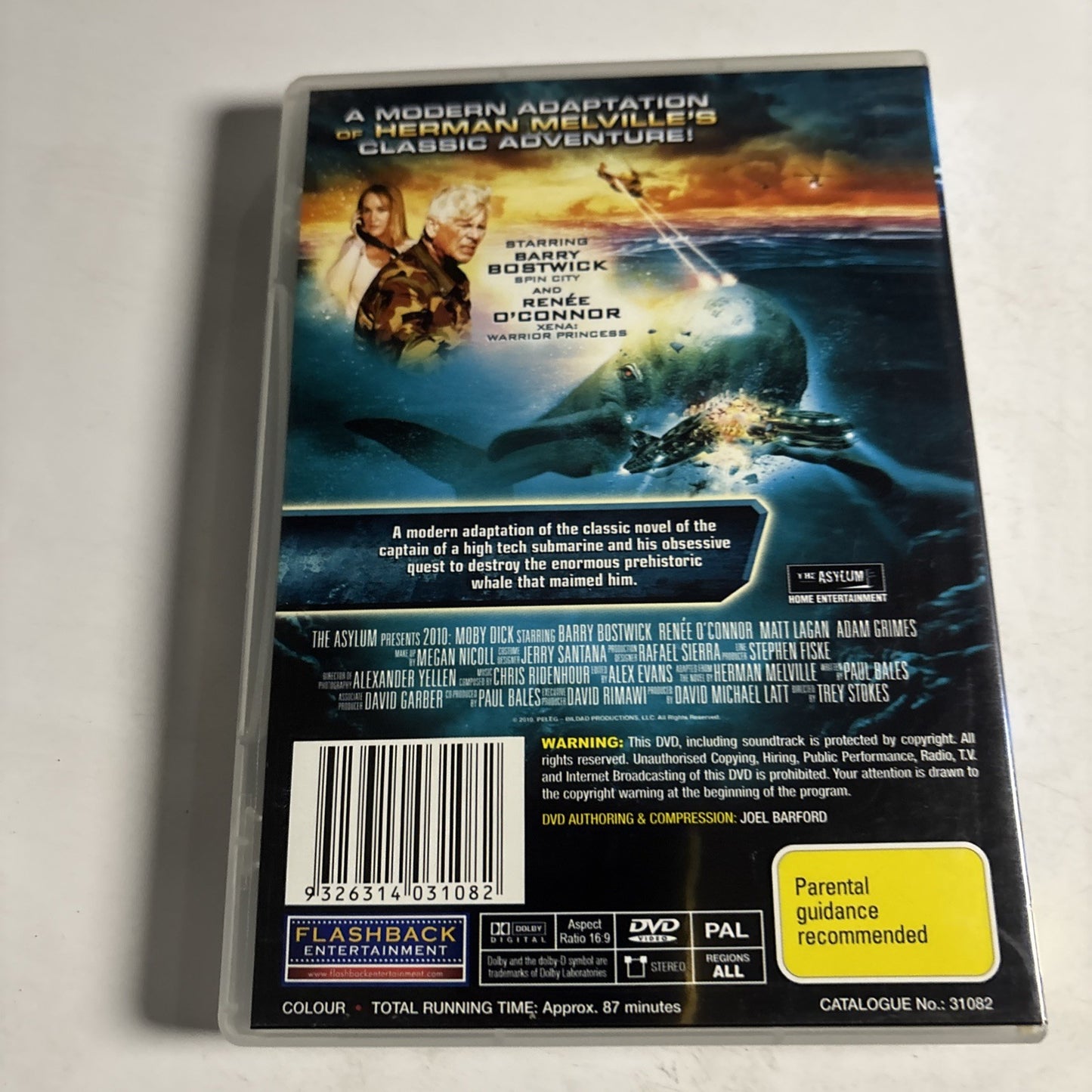 2010: Moby Dick (DVD, 2010) Barry Bostwick, Renée O'Connor  All Regions