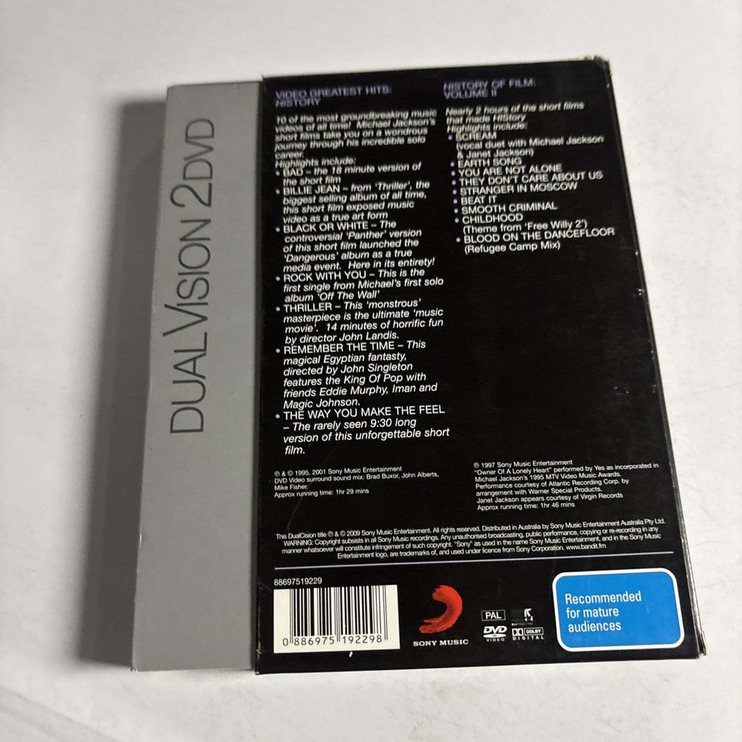 Michael Jackson: Video Greatest Hits History On Film: Vol 2 DVD 2-Disc Region 4