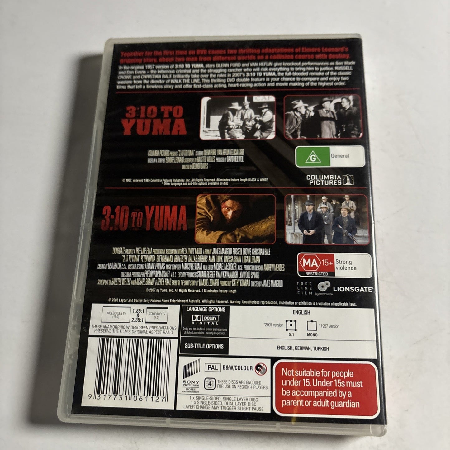 3:10 To Yuma (Ultimate Collector's Edition, DVD, 2007, 2-Disc) Region 4