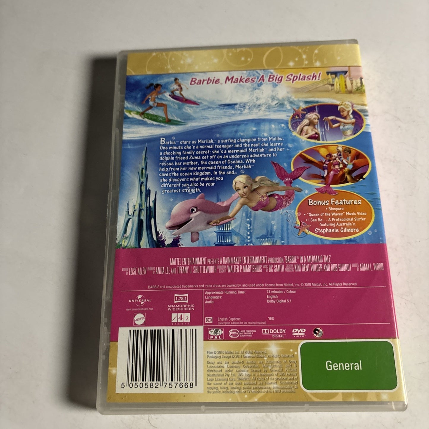 Barbie In A Mermaid Tale (DVD, 2010) Animation Film Region 4 &2