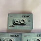 3x TEAC Audio Cassette Tapes 60Mins CDX 1 Superferro Type 1 Blank *New Sealed*