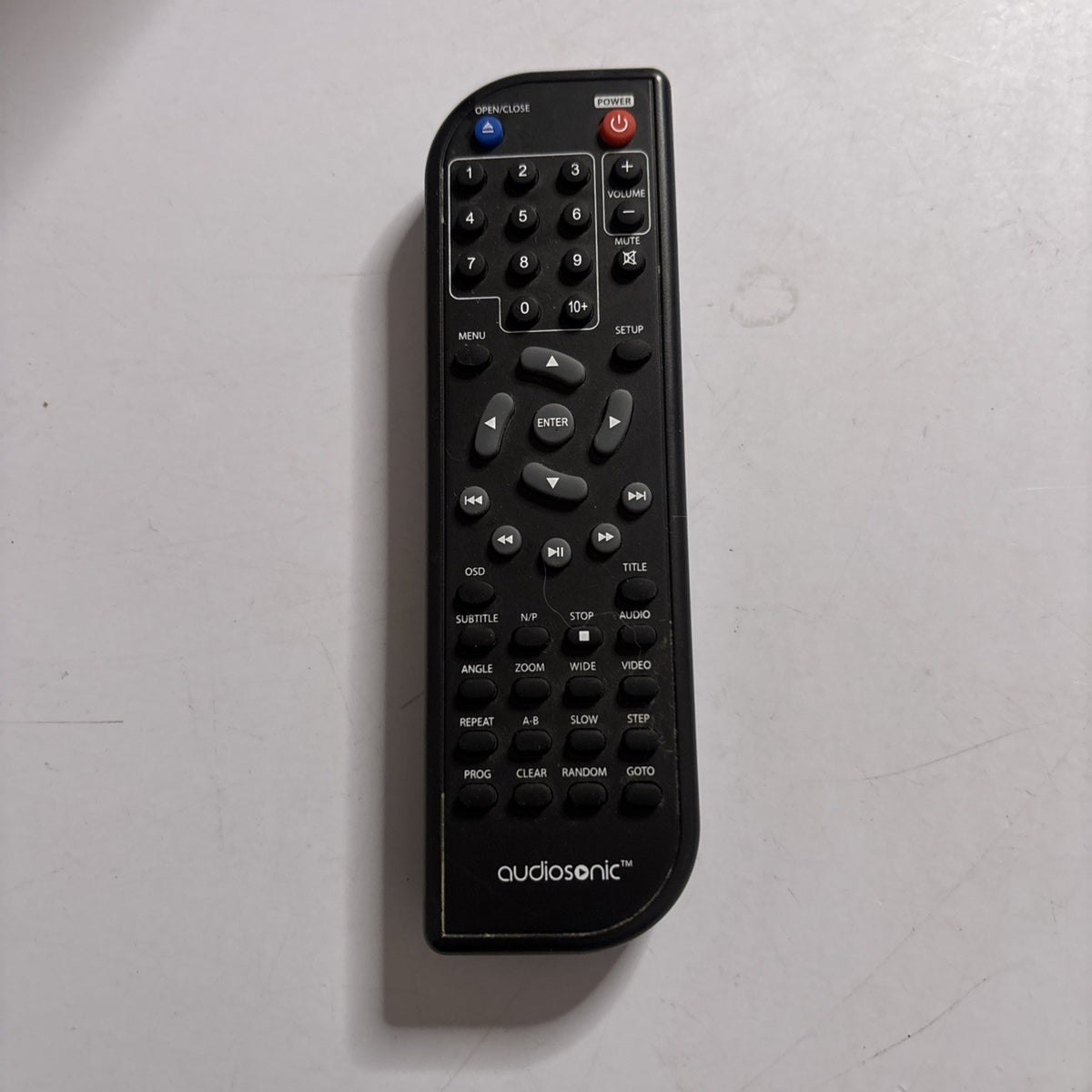 Genuine Audiosonic Remote Control For DVD Player *Missing Battery Lid ...