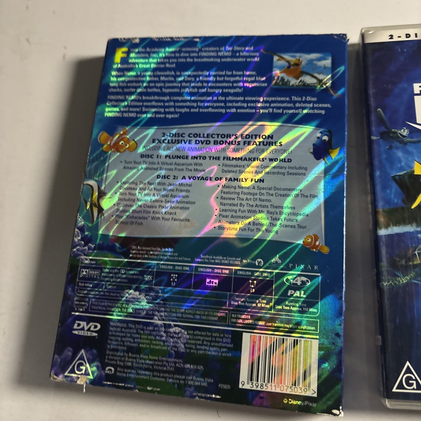 Finding Nemo (DVD, 2003) Ellen DeGeneres Region 4