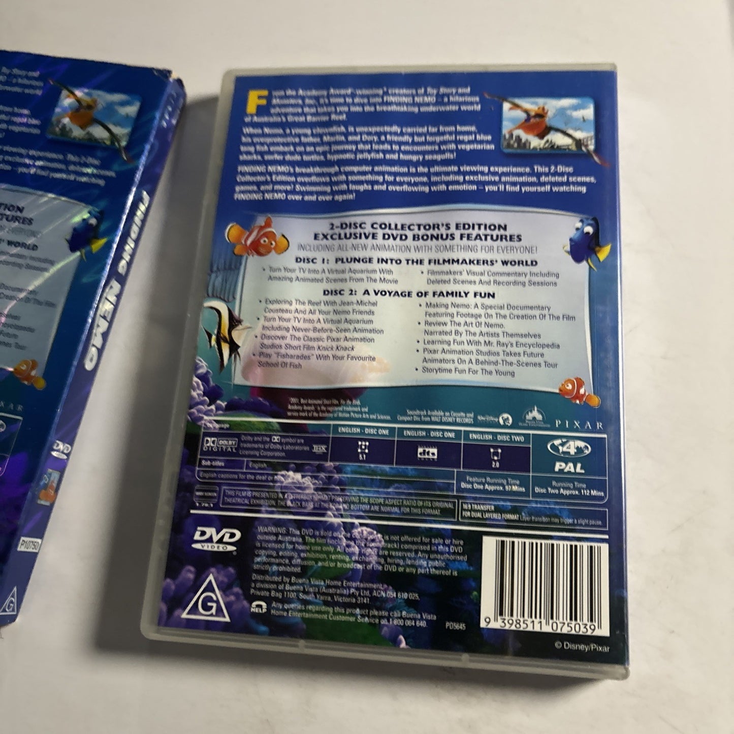 Finding Nemo (DVD, 2003) Ellen DeGeneres Region 4