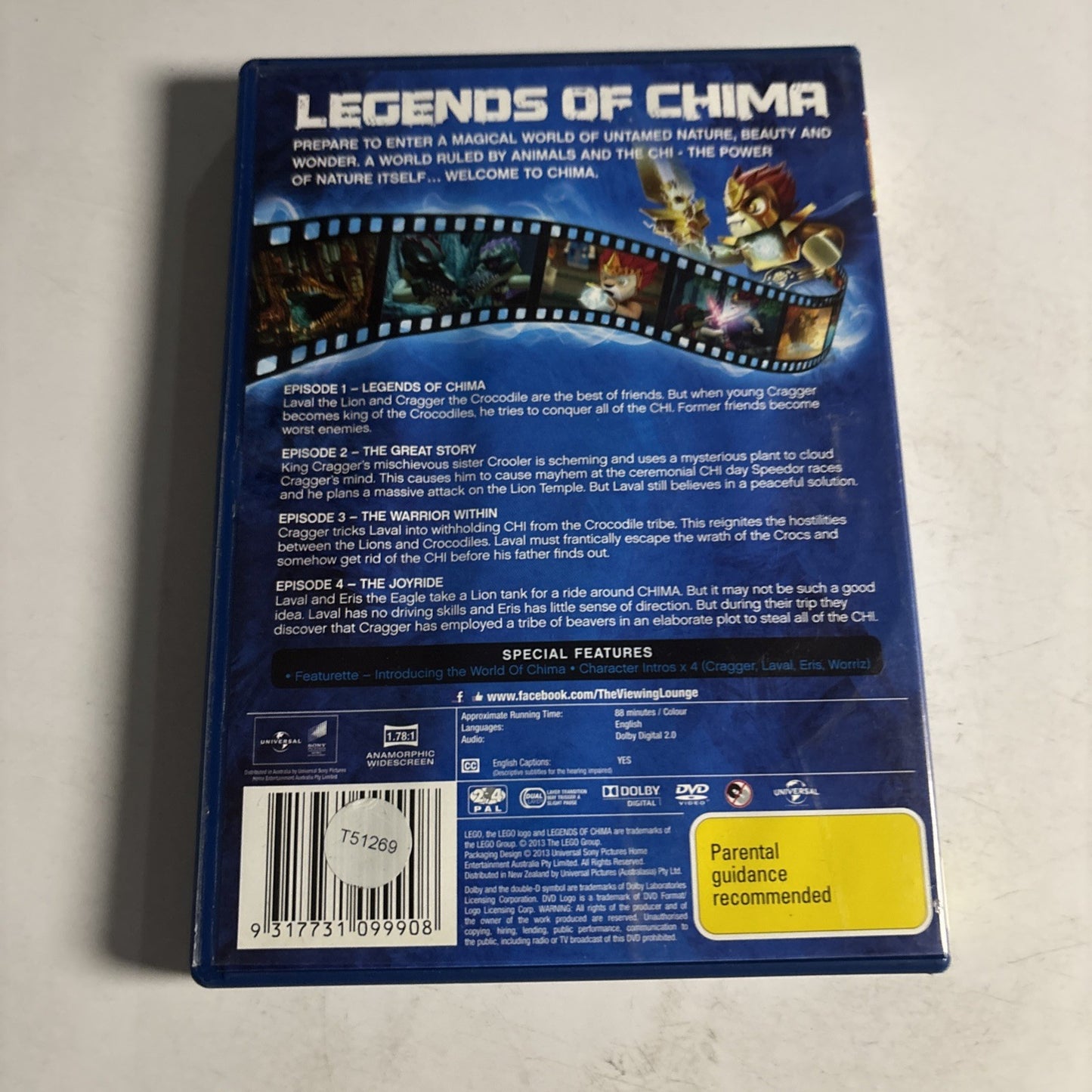 Lego - Legends of Chima : Vol 1 (DVD, 2013) Region 4 &2