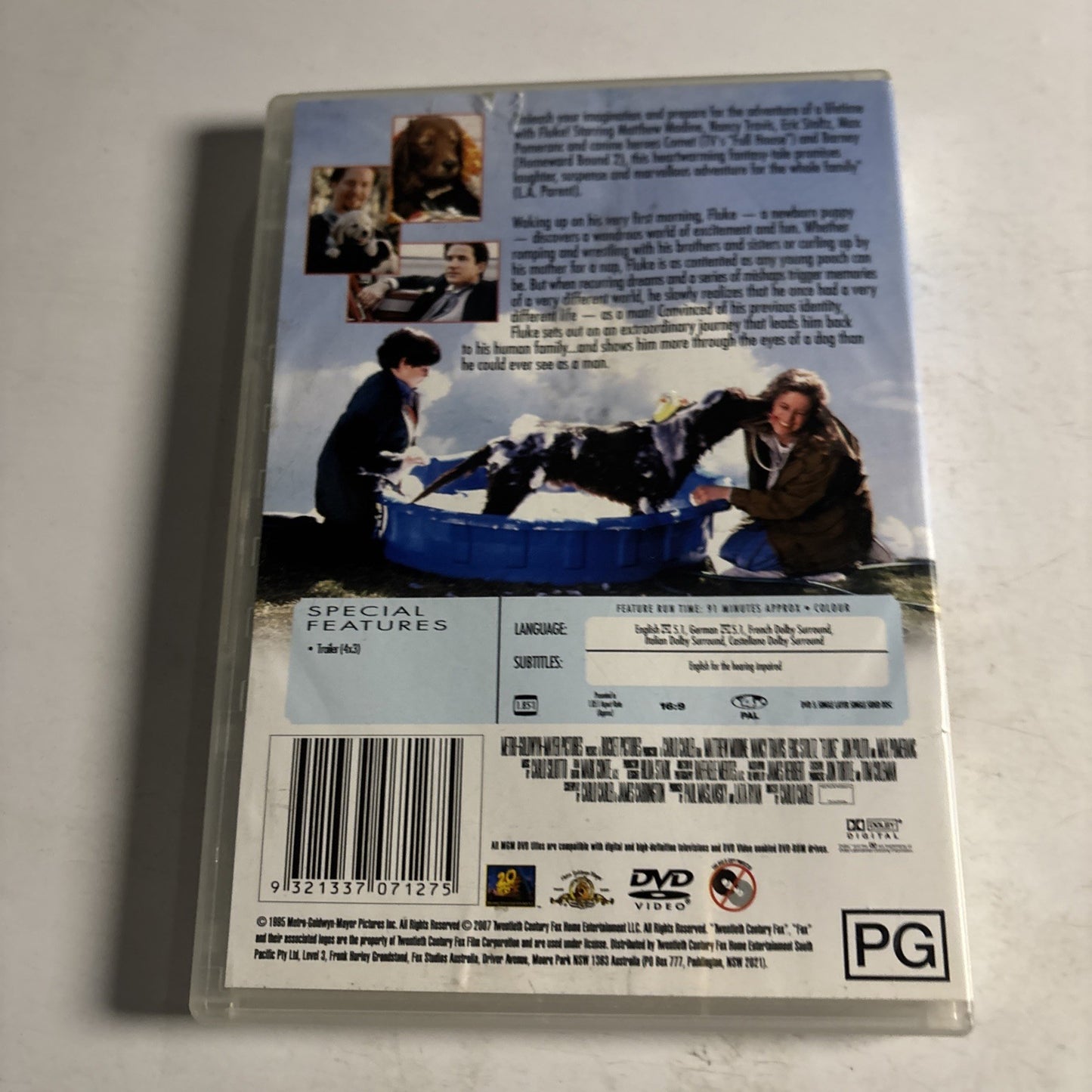 Fluke (DVD, 1995) Matthew Modine, Eric Stoltz Region 4